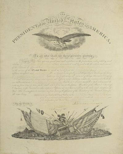 ABRAHAM LINCOLN SIGNED WAR
