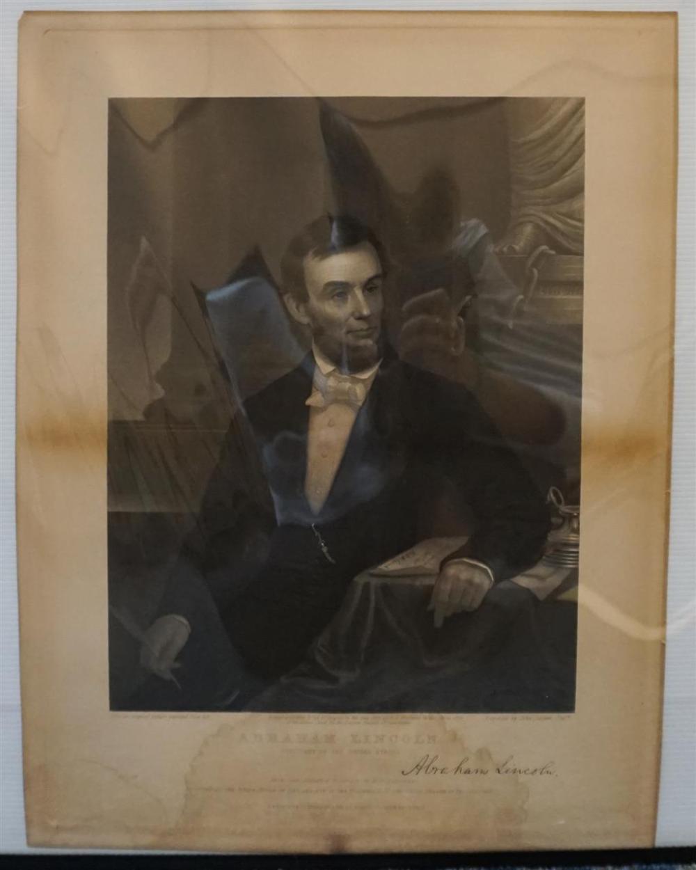 ABRAHAM LINCOLN, UNFRAMED ENGRAVING