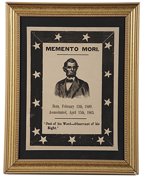 Abraham Lincoln Woodcut Memento