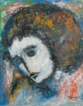 ABRAHAM RAMIREZ OIL ON BOARDAb