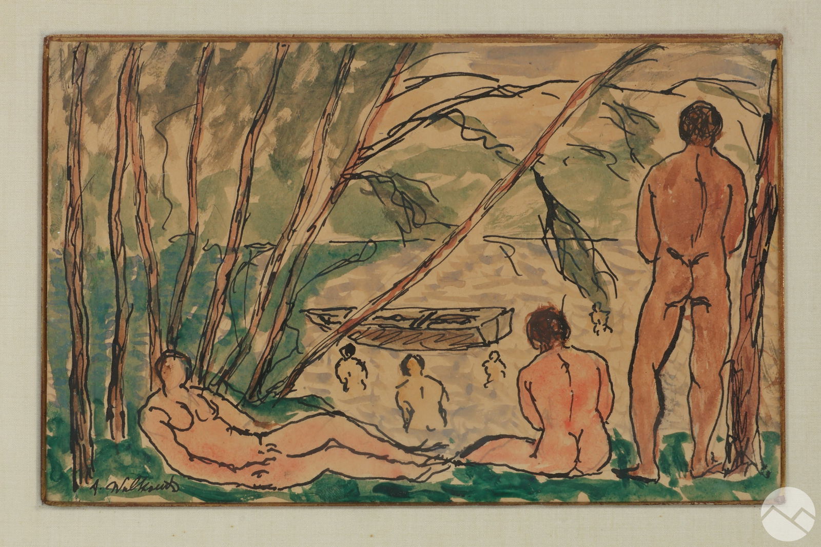 ABRAHAM WALKOWITZ 1878-1965 BEACH