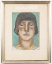 ABRAHAM WALKOWITZ PASTEL PORTR