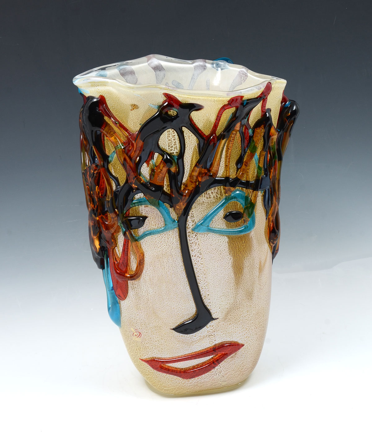 ABSTRACT ARTIST SIGNED MURANO GLASS