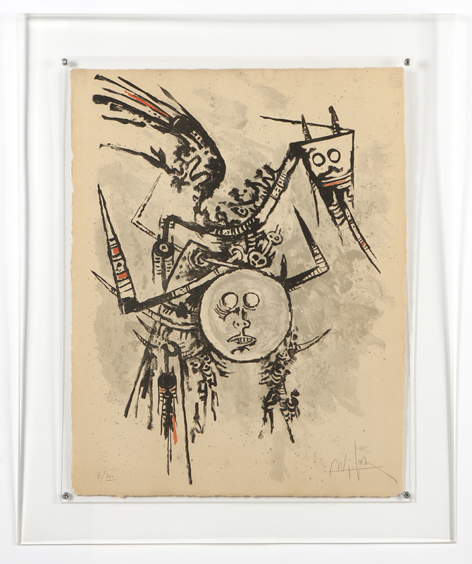 Abstract composition with mask