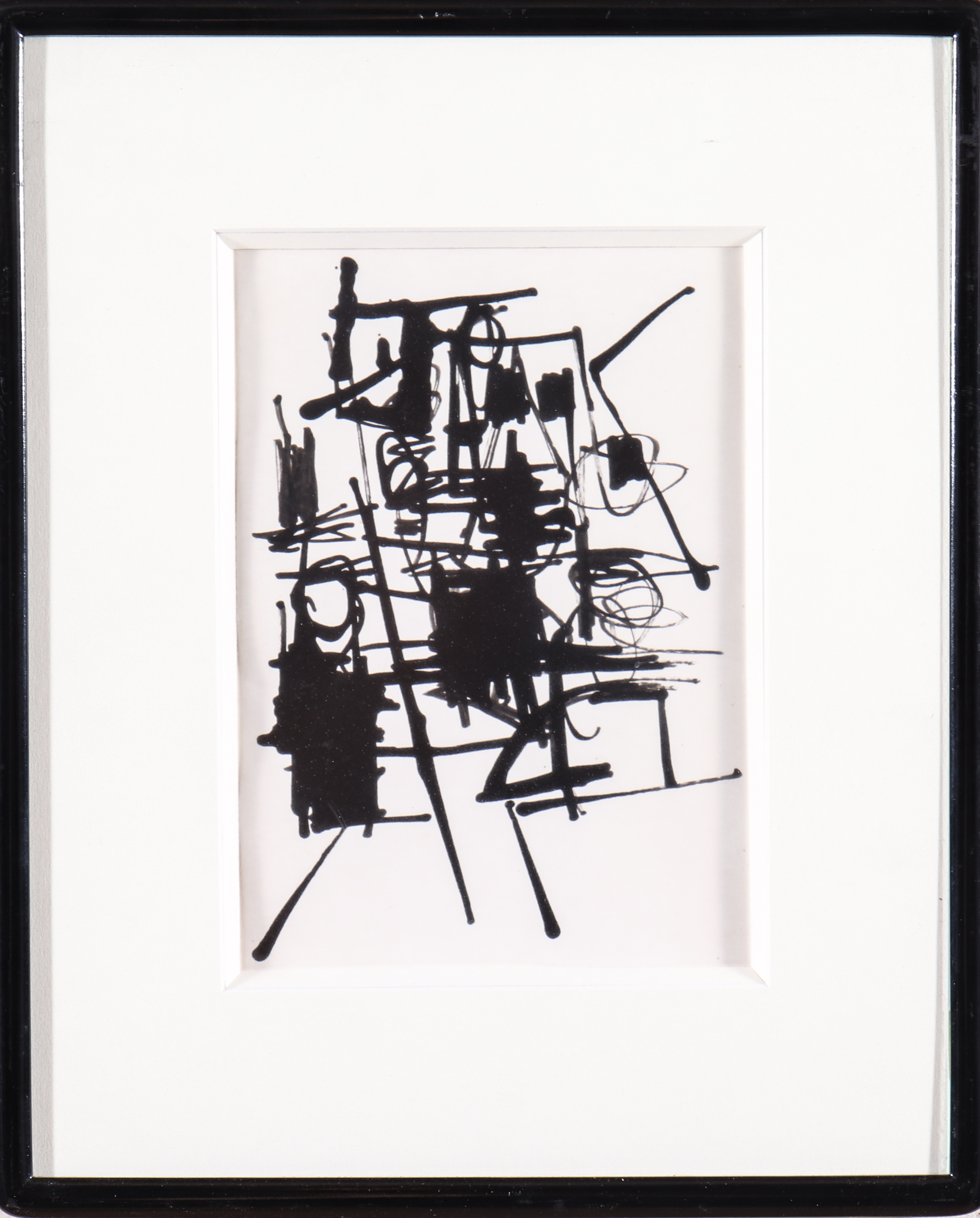 ABSTRACT EXPRESSIONIST INK ON PAPER