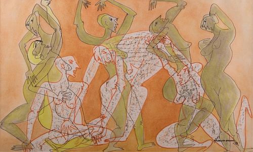 ABSTRACT FIGURAL WATERCOLORAbstract