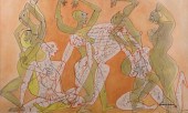 ABSTRACT FIGURAL WATERCOLORAbs