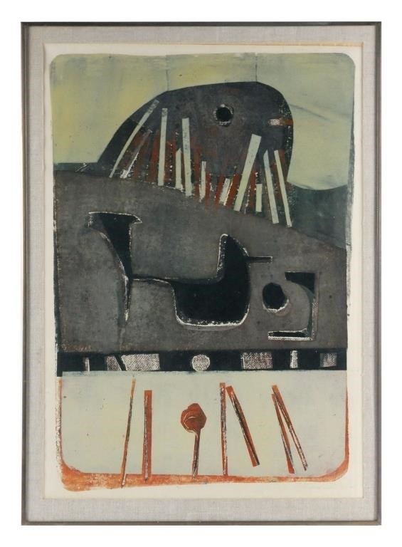 ABSTRACT FINE ART PRINT, DATED