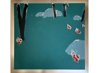 Abstract forest scene, signed lower