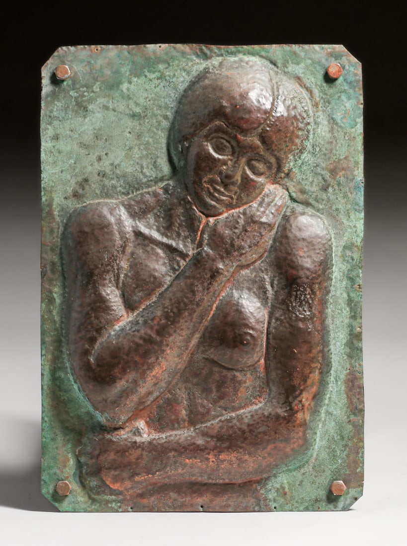 ABSTRACT HAMMERED COPPER NUDE