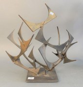 ABSTRACT MID-CENTURY BRONZE TA