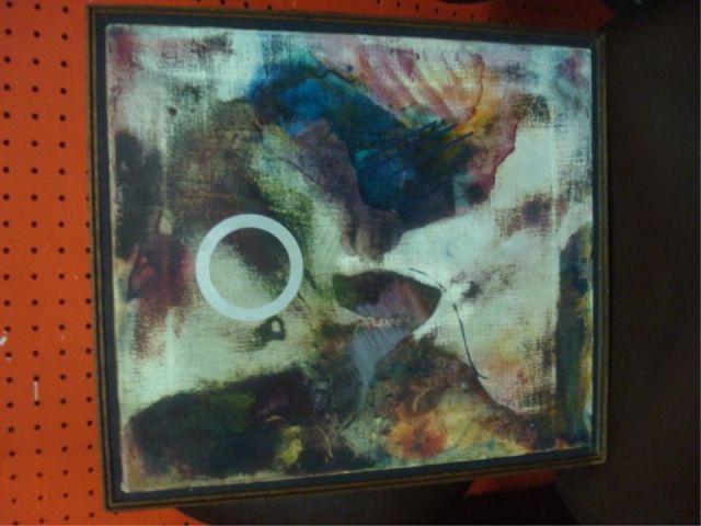 Abstract Oil on Canvas. Signed