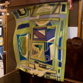 ABSTRACT TAPESTRY WITH GEOMETR