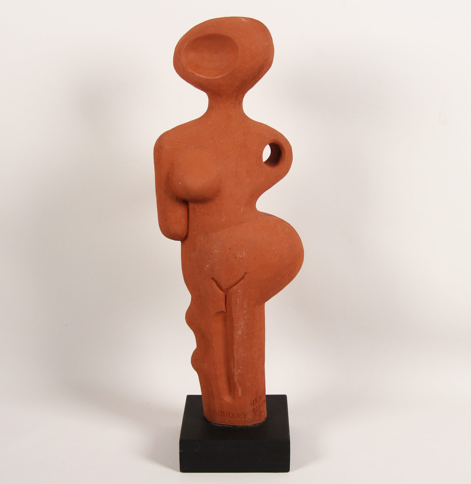 ABSTRACT TERRA COTTA FIGURE BY JACK