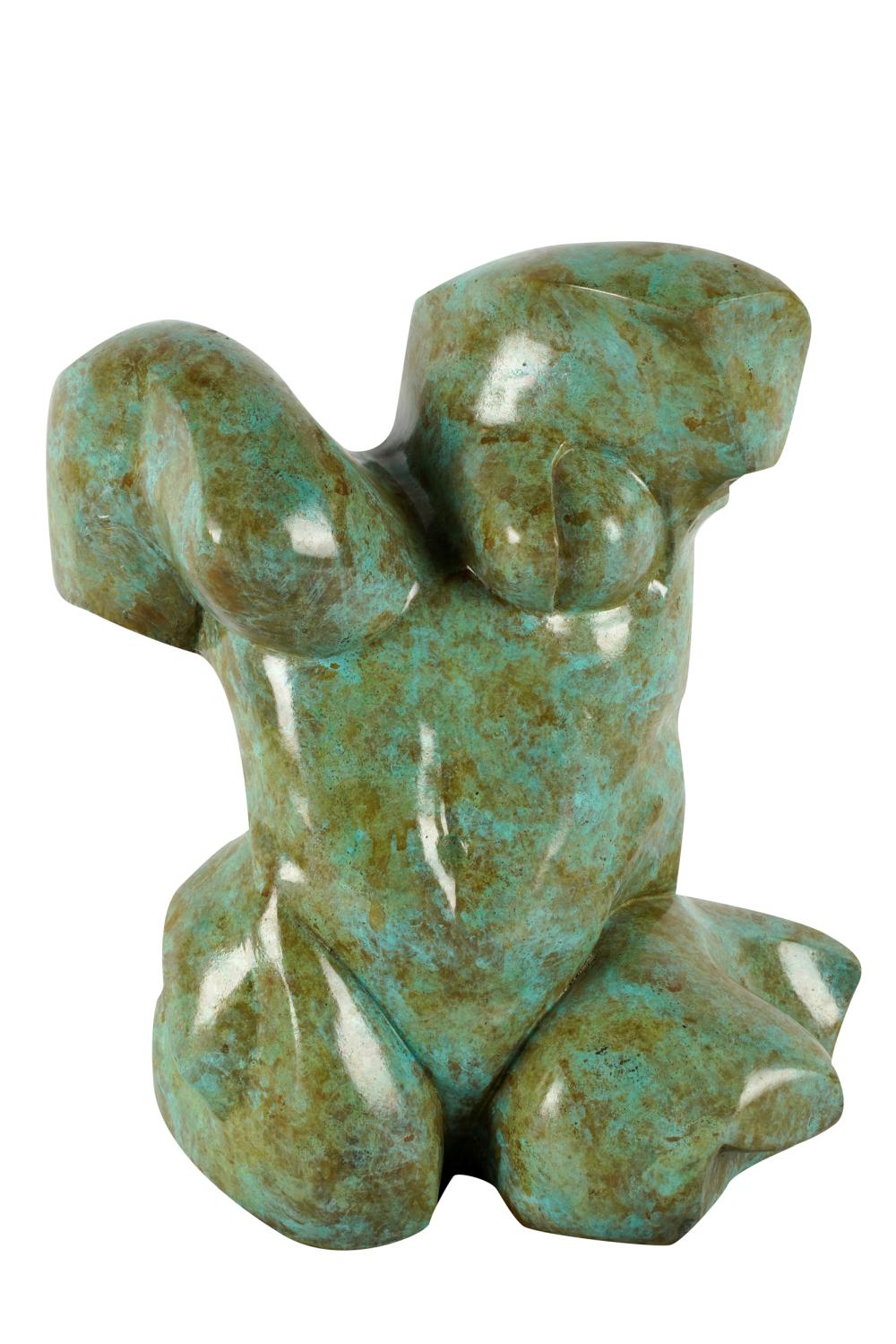 ABSTRACT TORSObronze with green and