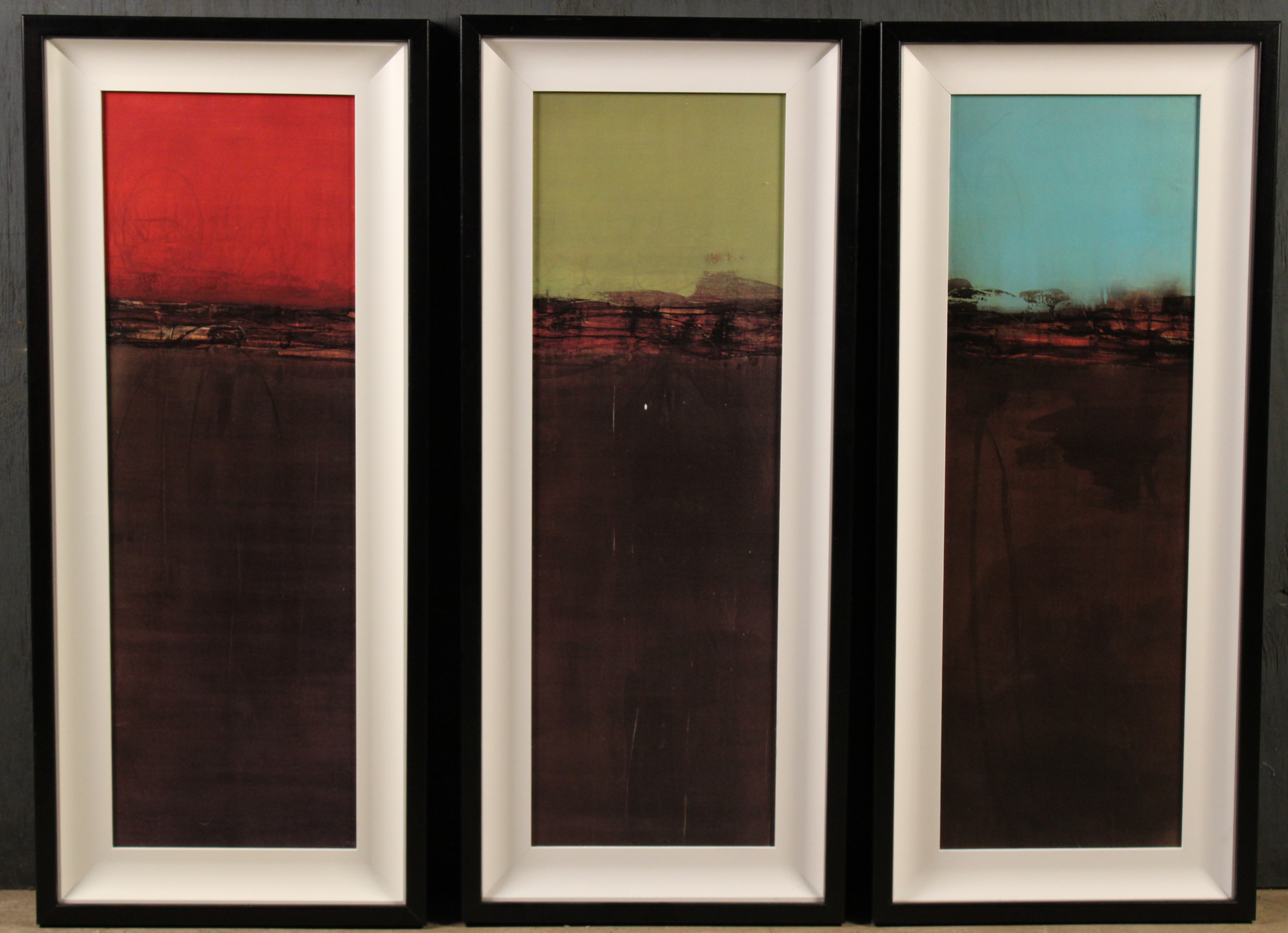 ABSTRACT TRIPTYCH IN FRAME ABSTRACT