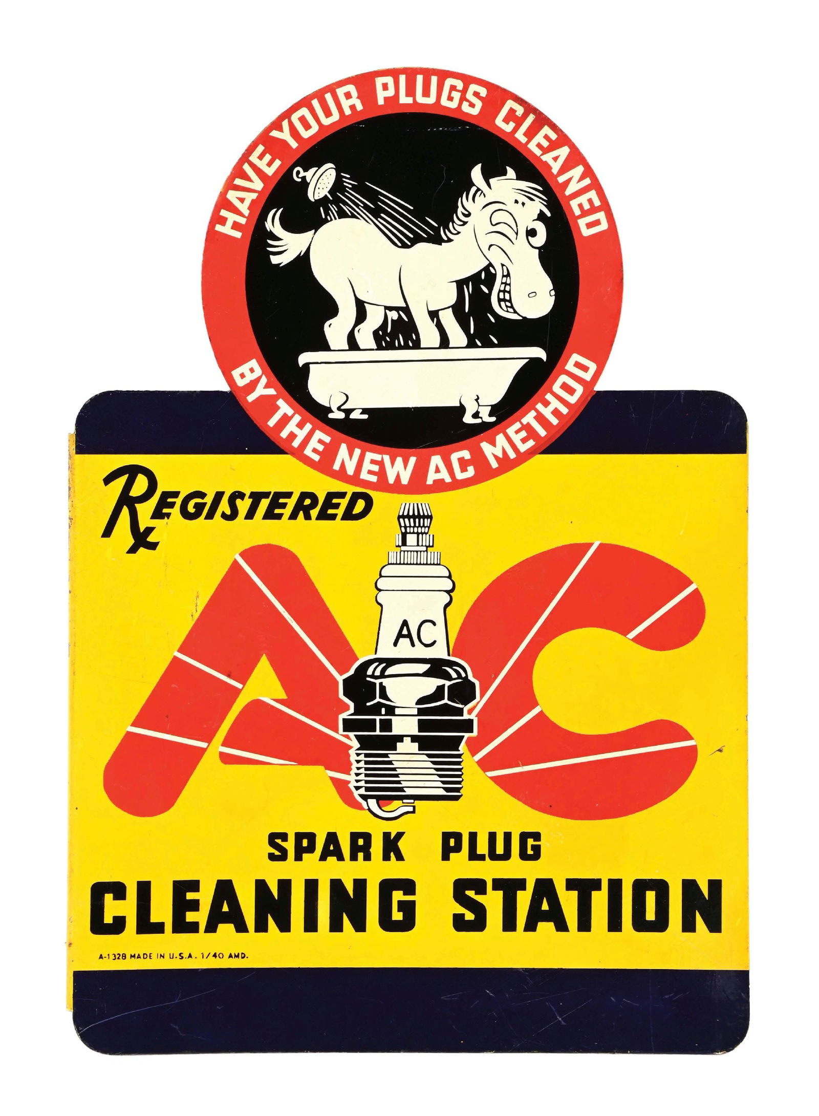 AC SPARK PLUGS CLEANING STATION TIN