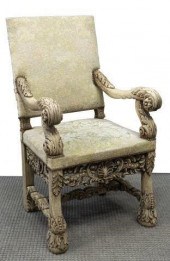 ACANTHUS CARVED CERUSED OAK HI