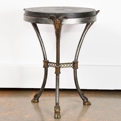 ACCENT TABLE WITH RAM HEAD AND HOOF