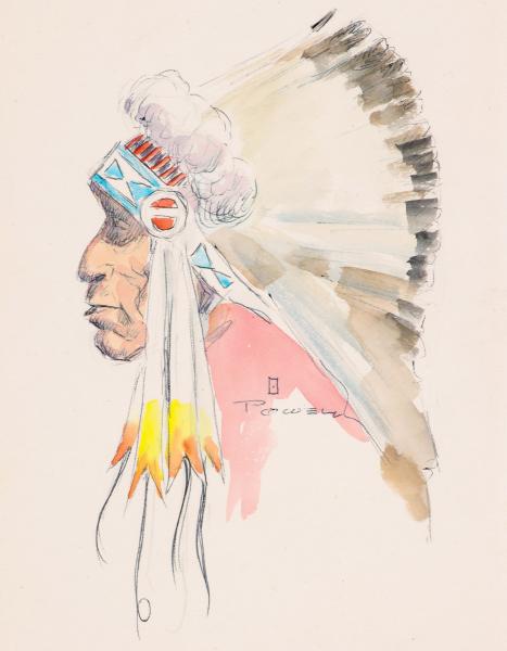 ACE POWELL (1912-1978) INK WASH