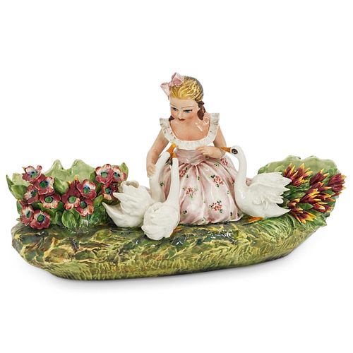 ACHILLE MOLLICA PORCELAIN SWAN