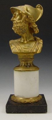 ACHILLES BRONZE BUST: Circa 19