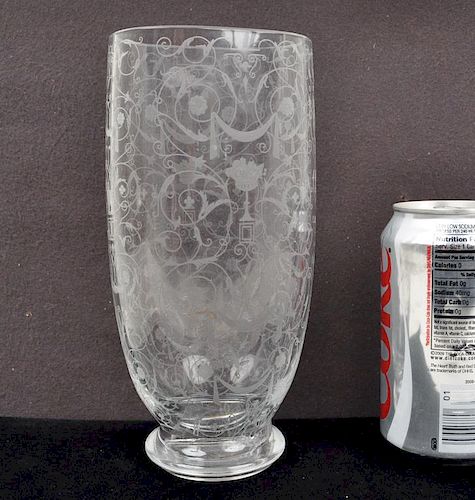 ACID ETCHED BACCARAT VASEwith