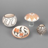 ACOMA, GROUP OF FOUR POTTERY V