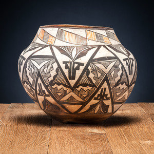 Acoma Polychrome Pottery Olla first