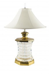 ACRYLIC & BRASS TABLE LAMPCond