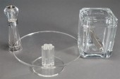 ACRYLIC CAKE PLATE, PEPPER GRI