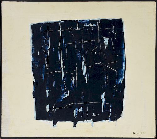 ACRYLIC ON MASONITE SIGNED