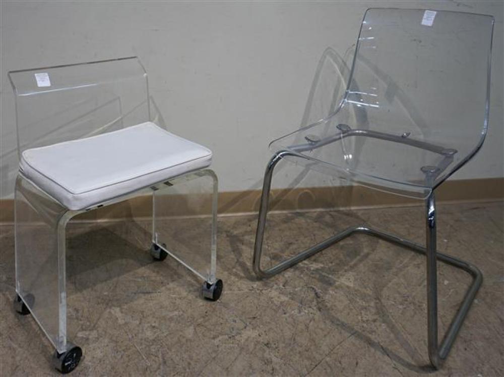ACRYLIC SIDE CHAIR AND VANITY