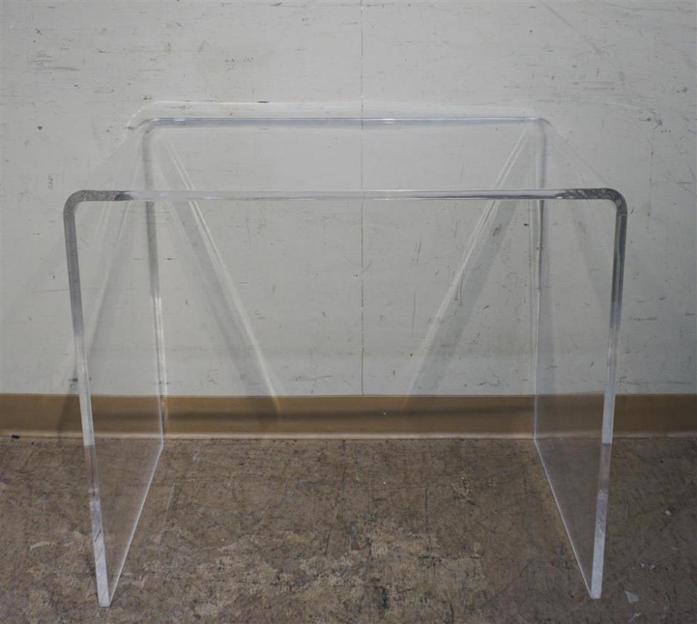ACRYLIC SOFA TABLE, H: 27-1/2; W: