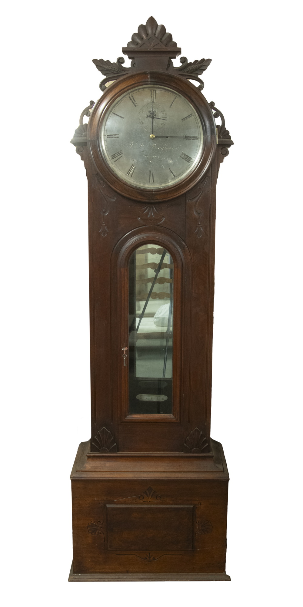 A.D. BINGHAM TALL CASE CLOCK Walnut