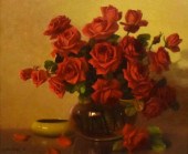 A.D. GREER (1904-1998) RED ROS