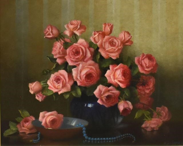 A.D. GREER (1904-1998) ROSES &