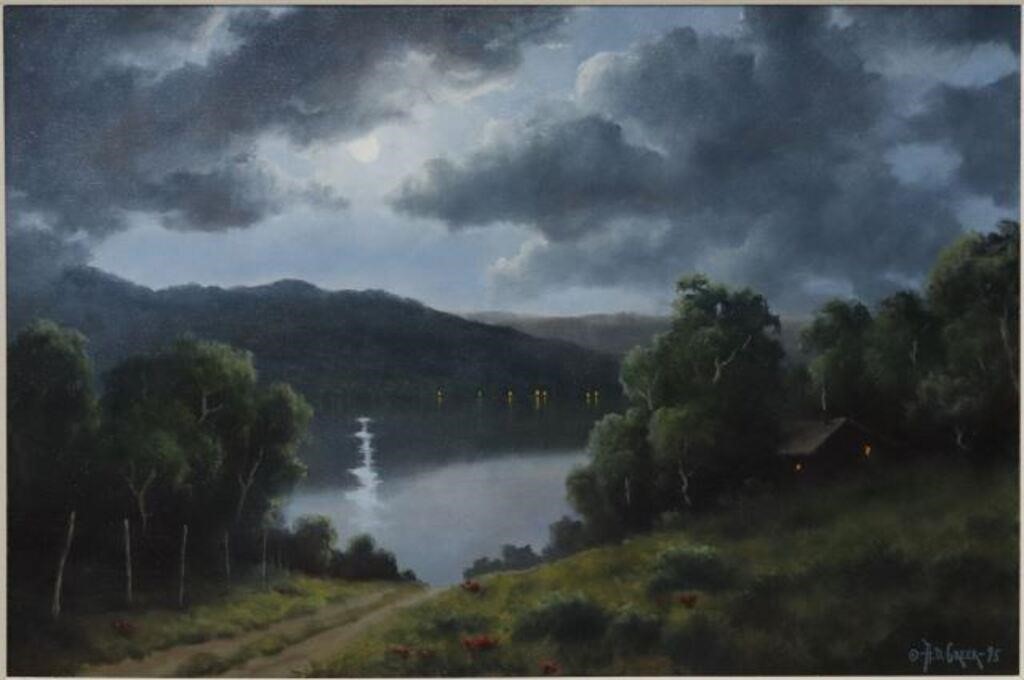 A.D. GREER (D.1998) O/C MOONLIT