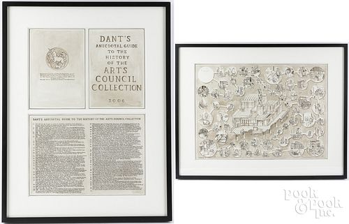 ADAM DANT, INK AND WASH ON