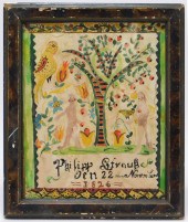 ADAM & EVE RELIGIOUS FRAKTUR W