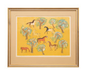 ADAM HENEIN, HORSES COLOR LITH