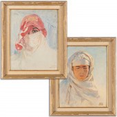 ADAM STYKA, PAIR PAINTINGS Ada