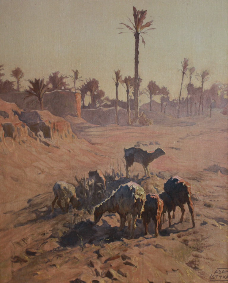 ADAM STYKA (POLISH 1890-1959) GOATS