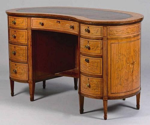 ADAM STYLE MARQUETRY DESKAdam-style