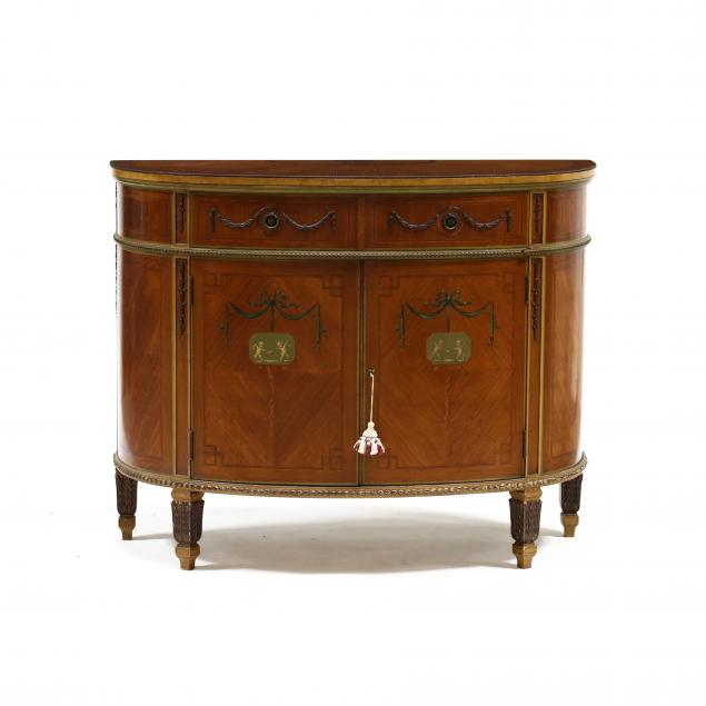 ADAM STYLE PAINT DECORATED DEMILUNE
