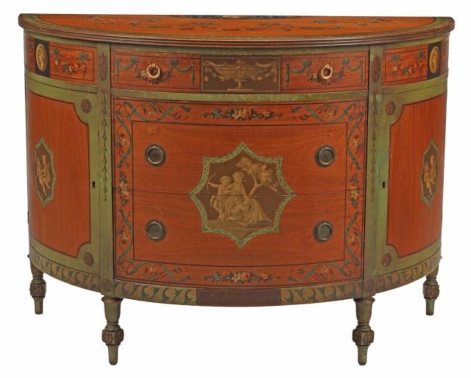ADAM STYLE PAINTED DEMILUNE