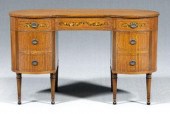 Adam style painted satinwood d