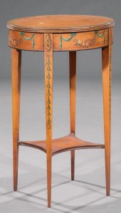 ADAM-STYLE PAINTED SATINWOOD O