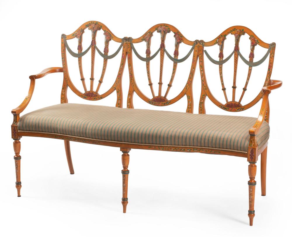 ADAM-STYLE PAINTED SATINWOOD