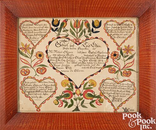 ADAM WERTZ, FRAKTUR BIRTH